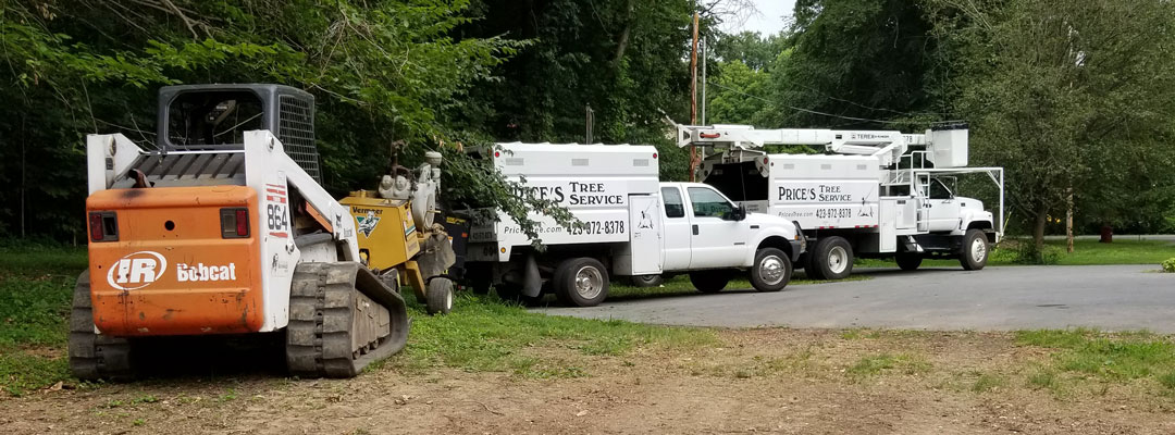 Price's Tree Service Equipment and Staff are Ready to Work